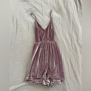 UO Velvet Purple Romper